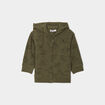 Sweat zippé à capuche coton vert kaki bébé garçon