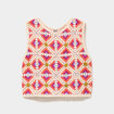 D&eacute;bardeur sans manches effet crochet multicolore femme