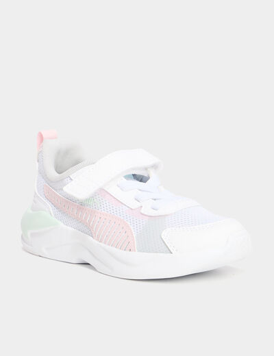 Baskets running à scratchs Puma vert pastel fille