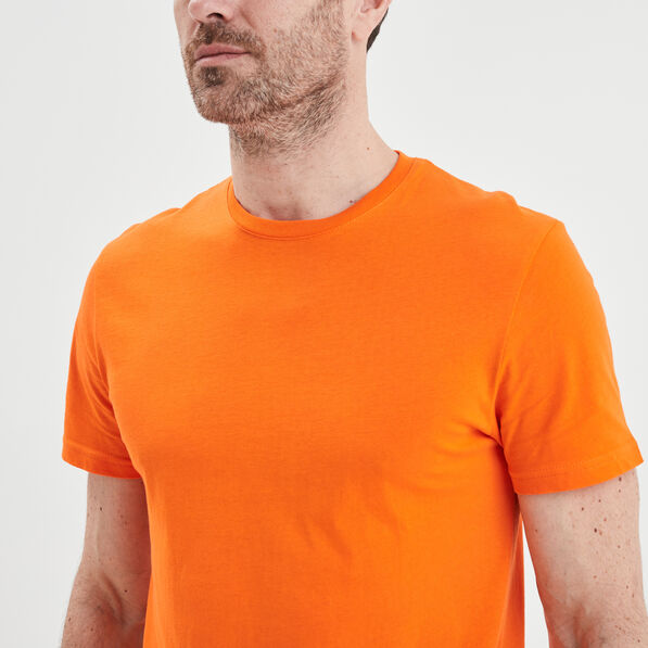 T-shirt en coton manches courtes orange homme