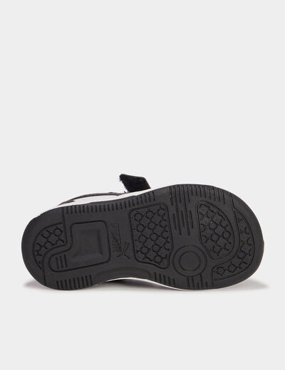 Tennis basses à scratchs Puma noir bébé garçon