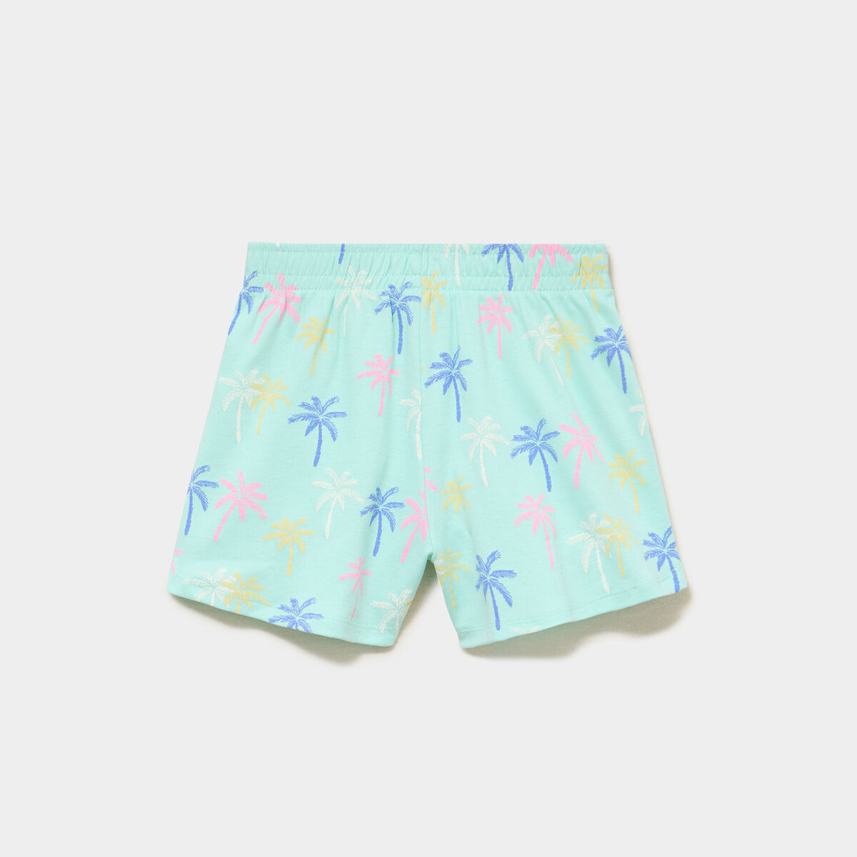 Lot 2 shorts coton taille &eacute;lastiqu&eacute;e bleu turquoise fille