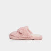 Chaussons mules effet fausse fourrure mauve fille