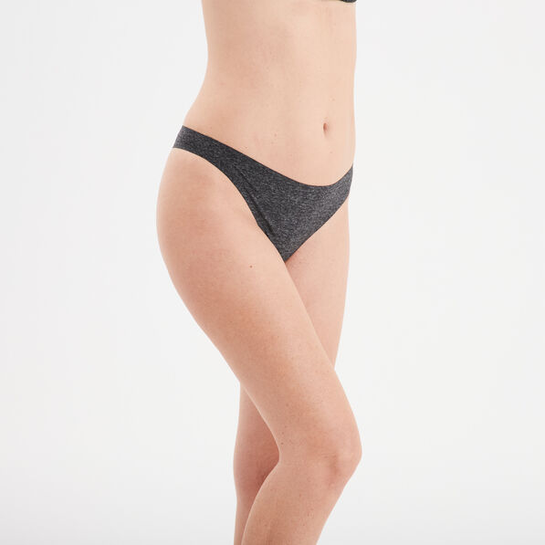 String microfibre sans coutures gris foncé femme