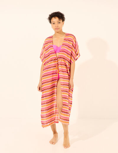 Robe de plage longue multicolore femme