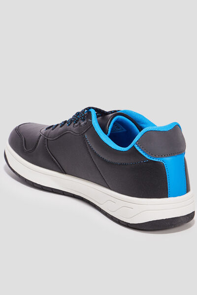 Tennis à lacets Liberto noir homme