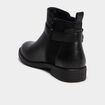 Bottines avec boucles et talons 2 cm noir femme
