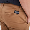 Pantalon chino slim stretch camel homme