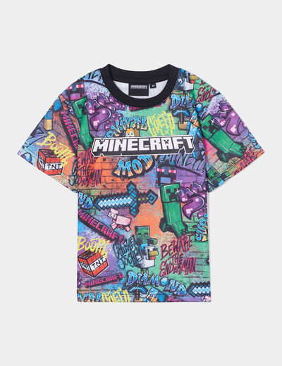 T-shirt manches courtes Minecraft multicolore garçon
