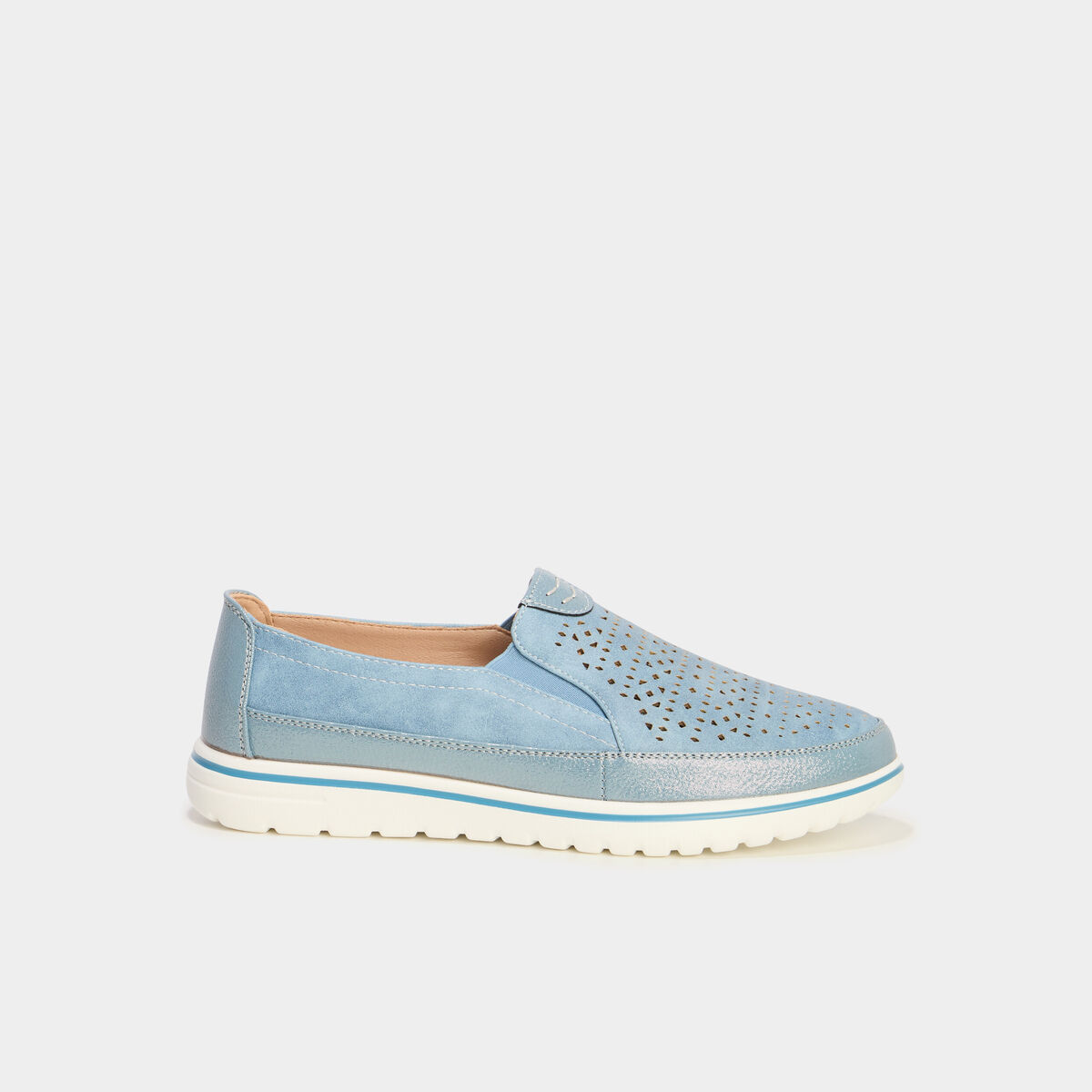 Mocassins pied large Confortissimo bleu marine femme