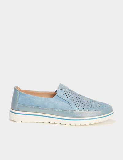 Mocassins pied large Confortissimo bleu marine femme