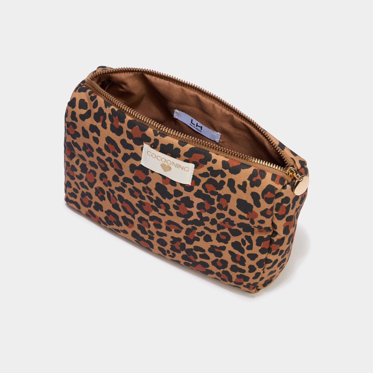 Trousse de toilette motif animalier sable mixte
