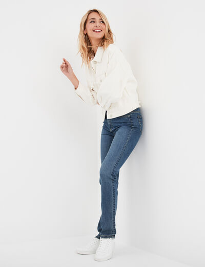 Jeans regular 5 poches coton Creeks denim dirty femme
