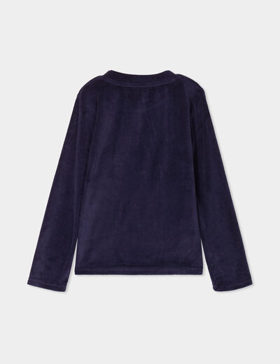Ensemble pyjama effet polaire pantalon bleu garçon