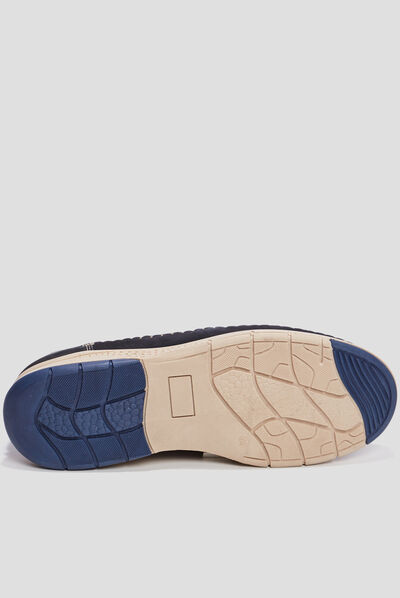 Derbies en cuir Walking bleu marine homme