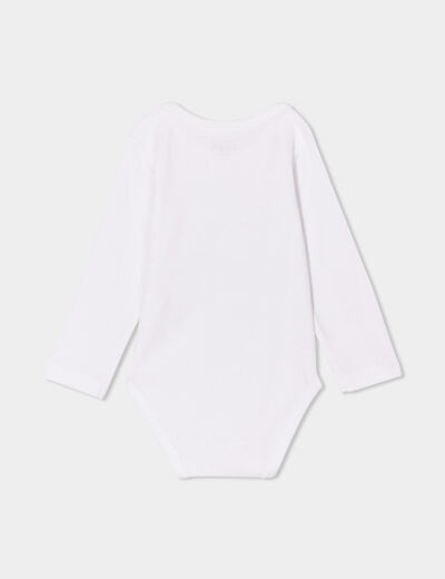 Lot 5 bodies US manches longues coton blanc bébé