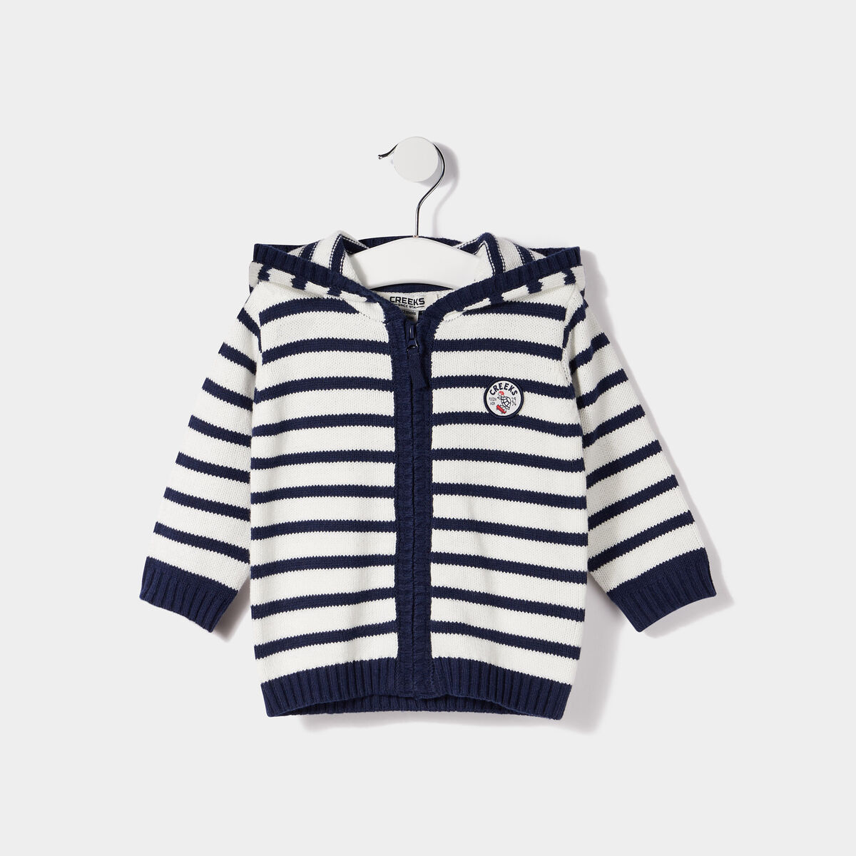 Gilet zippé à capuche Creeks bleu marine bébé garçon