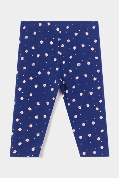 Legging molletonné bleu marine bébé fille
