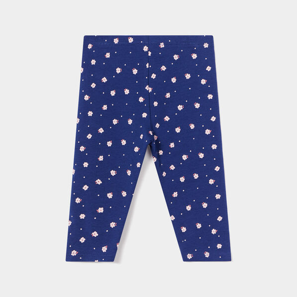 legging molletonne bleu marine bebef Legging molletonné bleu marine bébé fille