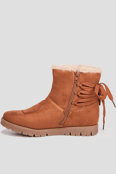 Bottines fourrées camel fille