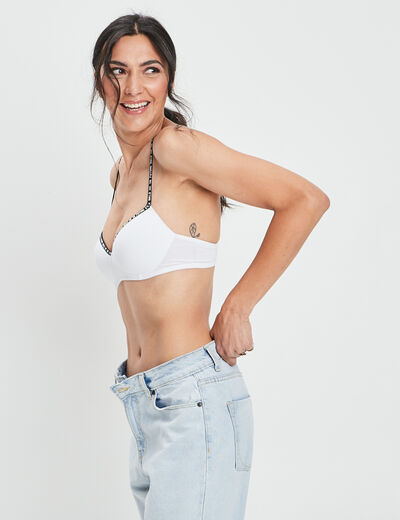 Soutien-gorge triangle paddé blanc femme
