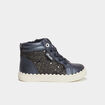 Baskets montantes zippées Creeks bleu marine bébé fille