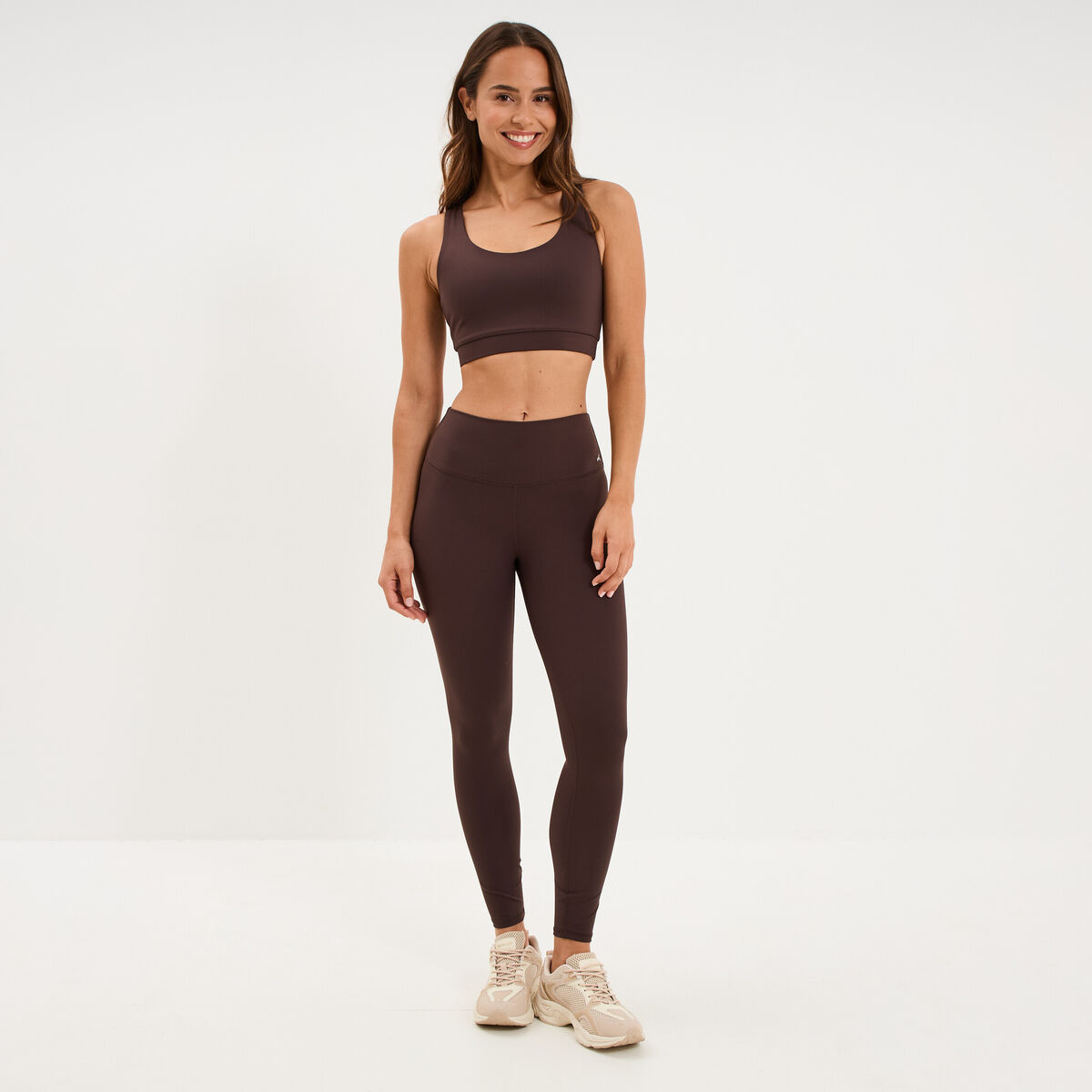 Brassi&egrave;re de sport dos nageur marron fonc&eacute; femme