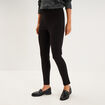 Legging taille haute stretch &agrave; pinces noir femme
