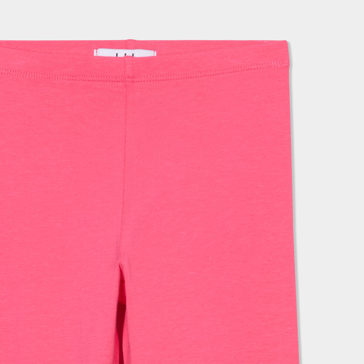 Legging long coton taille &eacute;lastiqu&eacute;e rose fushia fille