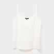 Débardeur broderie anglaise à bretelles blanc femme