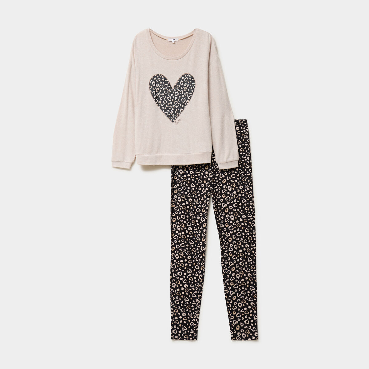 Ensemble pyjama legging et t-shirt sable femme