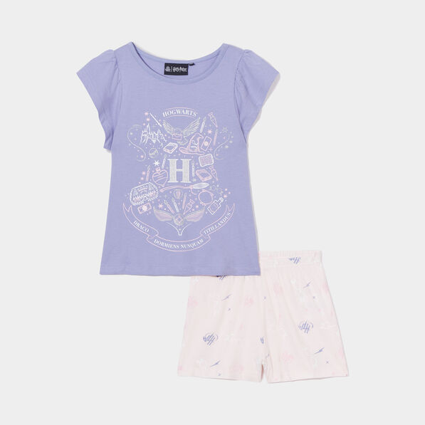 ensemble pyjama short harry potter parme fille Ensemble pyjama short Harry Potter parme fille