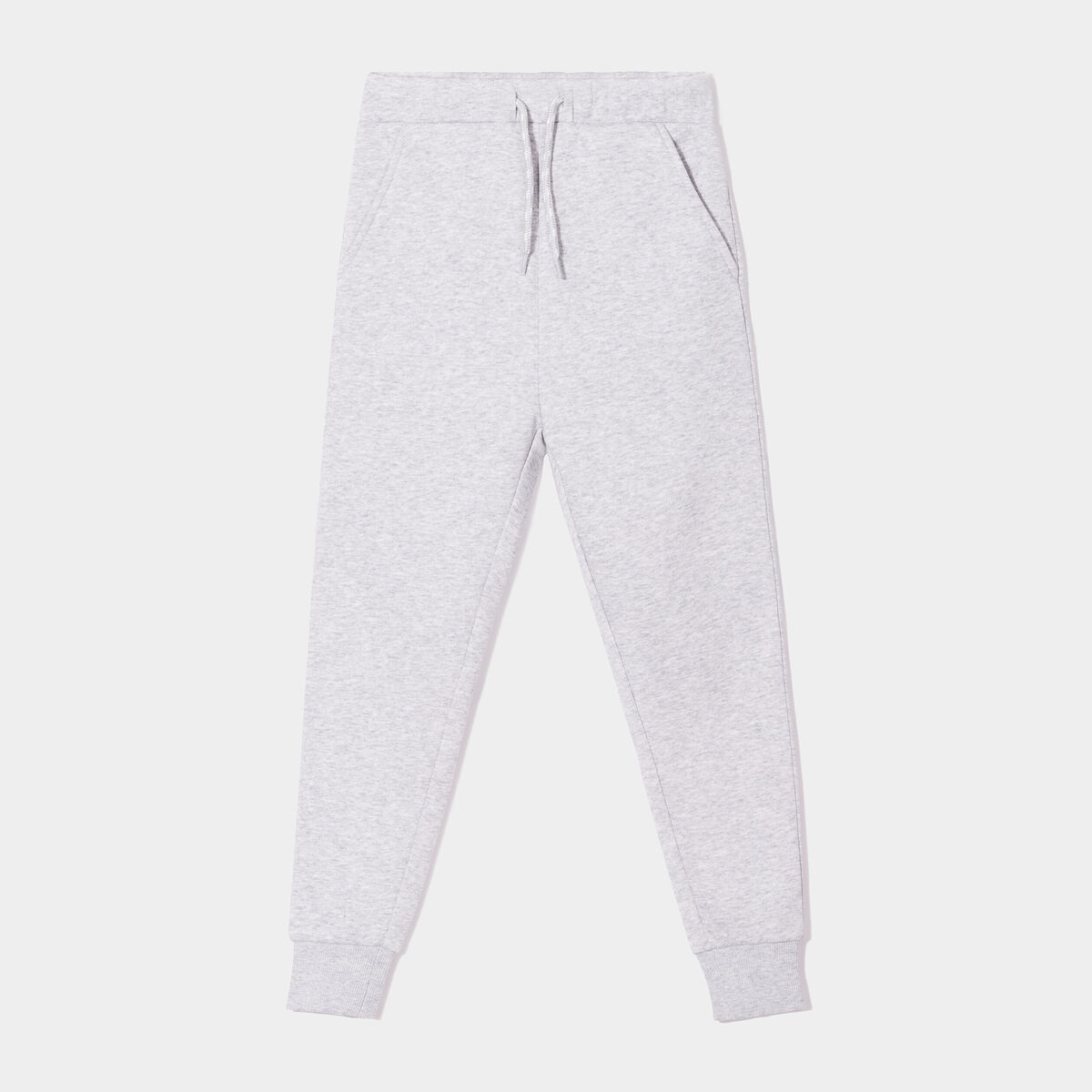 Pantalon de jogging molleton droit gris clair garçon
