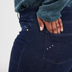 Jeans skinny 7/8ème à strass denim brut femme grande taille