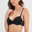Soutien-gorge corbeille dentelle coques noir femme