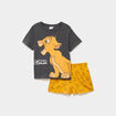Ensemble pyjama short Le Roi lion Simba gris fonc&eacute; femme