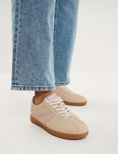 Tennis basses &agrave; lacets sable femme