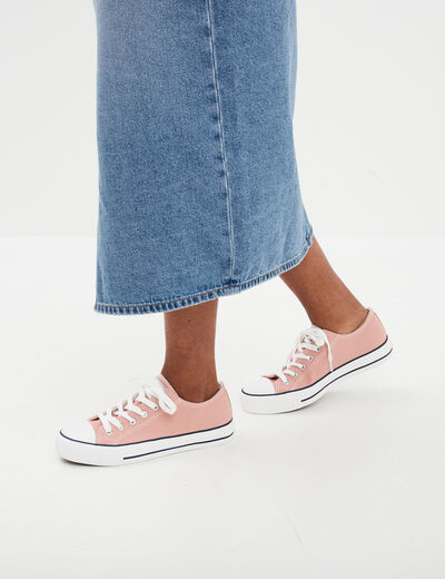 Tennis en toile à lacets Creeks rose clair femme