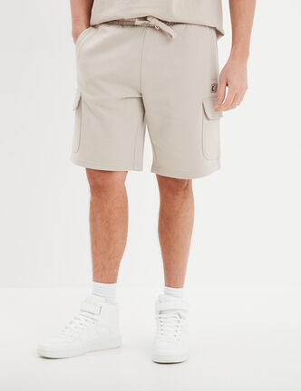 Bermuda de jogging avec poches côtés gris clair homme