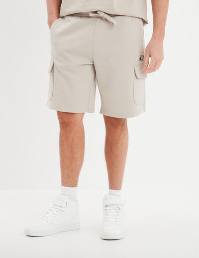 Bermuda de jogging avec poches côtés gris clair homme