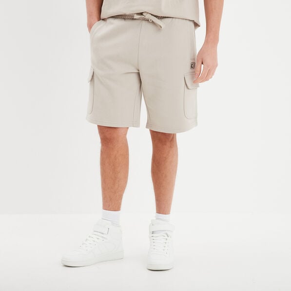 bermuda de jogging avec poches cotes gris clair homme Bermuda de jogging avec poches côtés gris clair homme
