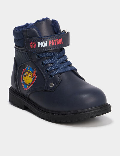 Boots fourrées Pat Patrouille bleu marine garçon