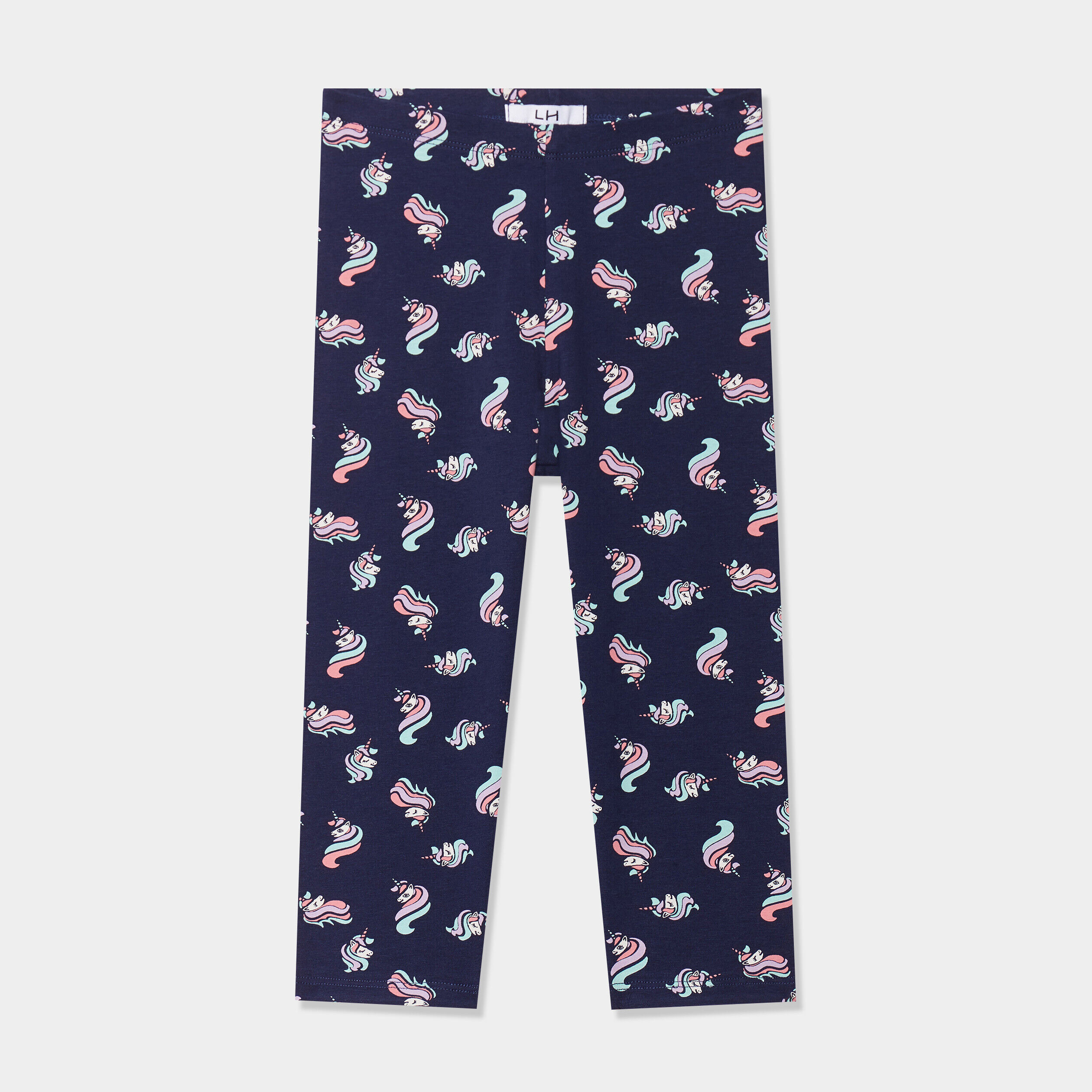 Legging 3/4 bleu marine fille LH