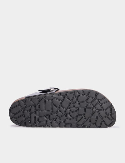 Mules plates entredoigts noir femme