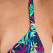Haut de maillot de bain forme triangle bleu p&eacute;trole femme