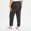 Pantalon de jogging taille élastiquée gris foncé femme grande taille