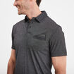 Polo droit manches courtes 1 poche buste gris foncé homme