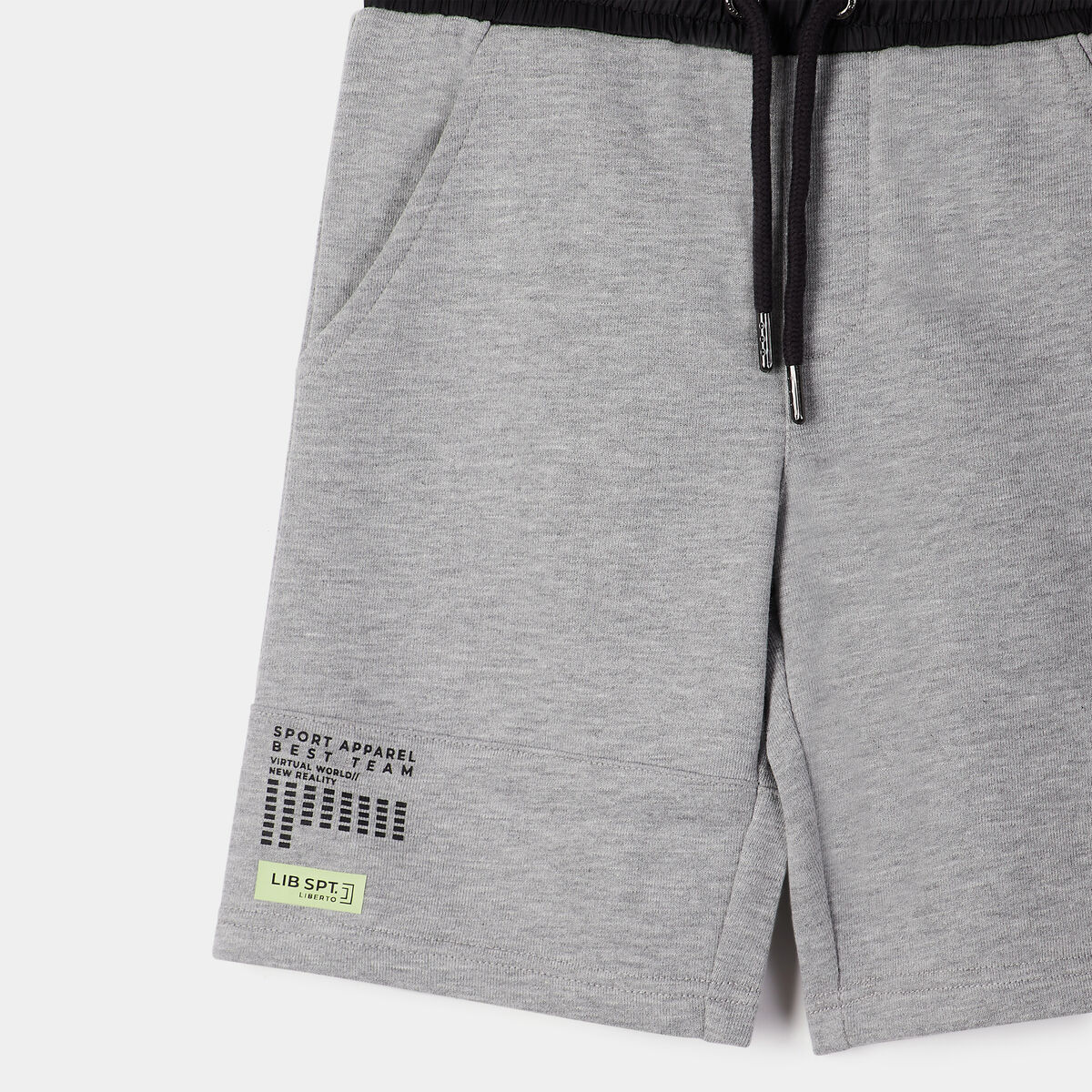 Short jogging droit Liberto gris garçon