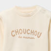 Sweat col rond manches longues ecru b&eacute;b&eacute; gar&ccedil;on