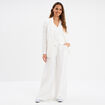 Pantalon large avec pinces blanc femme